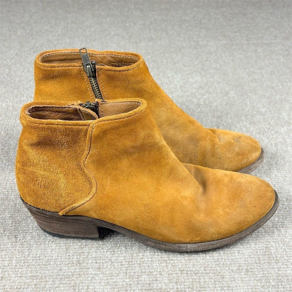 Frye Carson Women's Brown Ankle Booties‎ Size 7.5 B Casual Zip